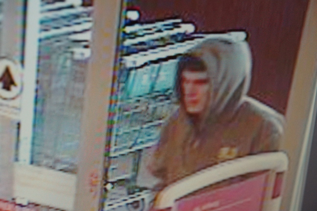 Caught on camera: A security photograph of the suspect from the Wednesday robbery