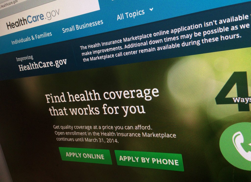 The HealthCare.gov website is photographed in Washington on Nov. 29. The beleaguered health insurance website has had periods of down times, as the government tries to fix its many bugs and glitches.