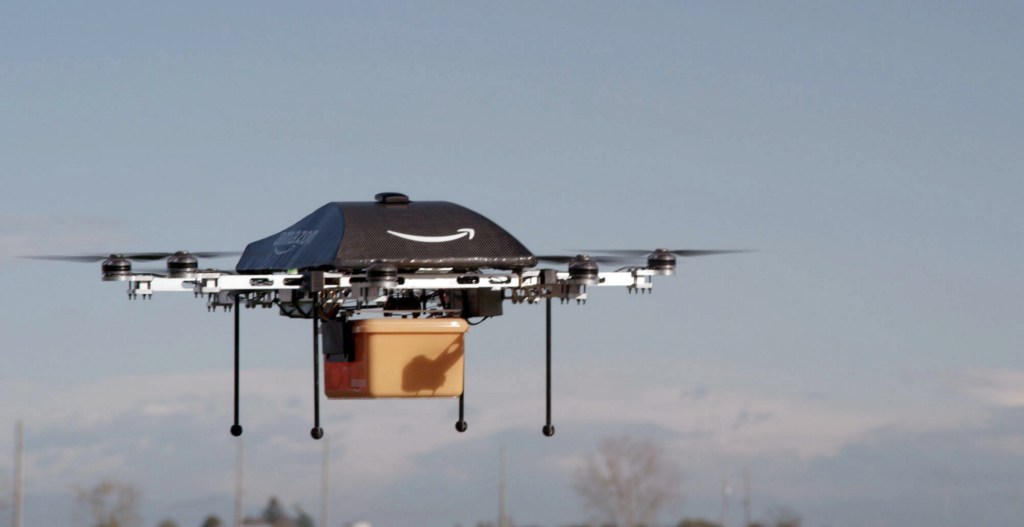 This undated image provided by Amazon.com shows the so-called Prime Air unmanned aircraft project that Amazon is working on in its research and development labs. Amazon says it will take years to advance the technology and for the Federal Aviation Administration to create the necessary rules and regulations.
