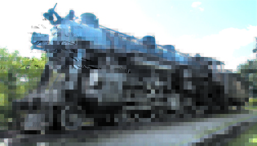 iron horse: The Old 470 steam locomotive in Waterville.