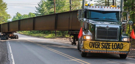 Trucking: ARC Enterprises, a manufacturer of steel bridge beams in Kingfield is bringing shipments of large sheets of steel, some as large as 85 feet long by 10 feet wide, via truck from South Portland, a distance of 90 miles.