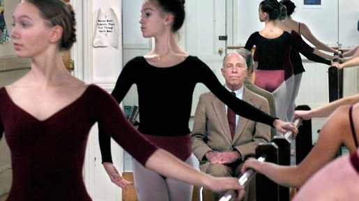 FOUNDER: Bossov Ballet Theatre student dancers rehearse as founder Michael Wyly watches in 2008 at Maine Central Institute in Pittsfield.