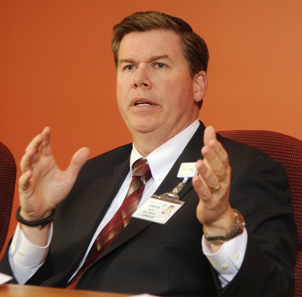 New Hospital: Chuck Hays, chief executive officer of MaineGeneral Health, speaks during an interview in early November at the Kennebec Journal in Augusta.