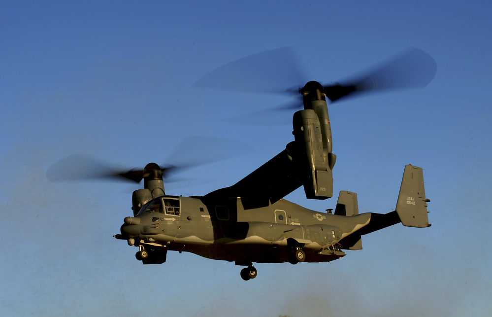 Three U.S. CV-22 Osprey aircraft like this one were hit by gunfire Saturday in South Sudan. World leaders worry that violence in the young country will lead to full-blown civil war.