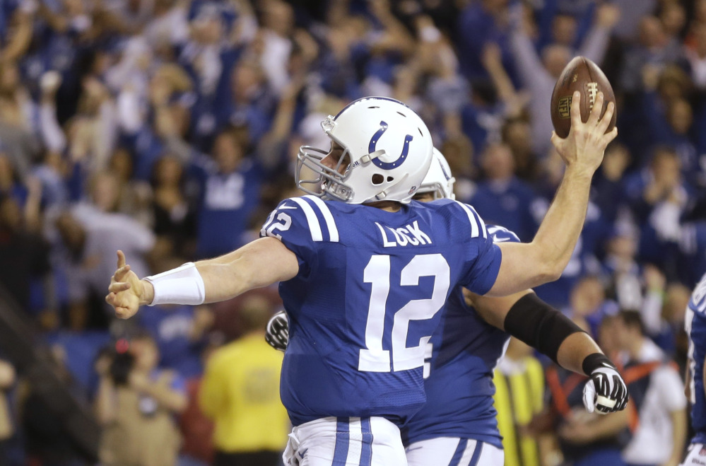 BIG GAME: Indianapolis Colts quarterback Andrew Luck wil lead his team into an AFC division round game against Tom Brady and the New England Patriots on Saturday night. Luck rallied the Colts to a 45-44 win over Kansas City in the wild-card round.