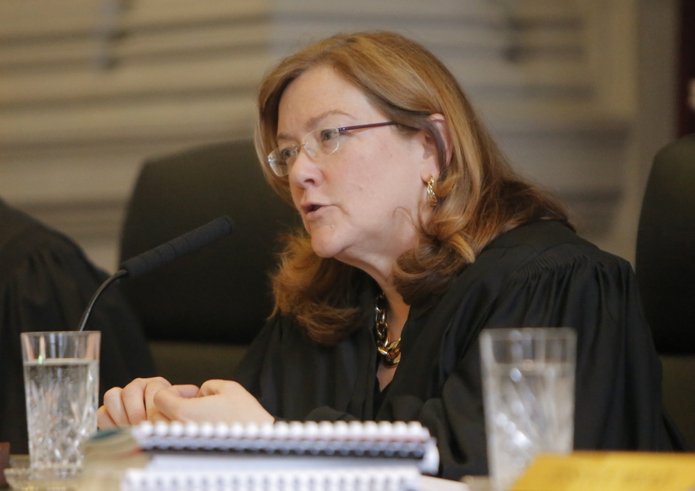A committee has endorsed a pay-raise proposal by Maine Supreme Judicial Court Chief Justice Leigh Saufley, above. The plan offers “a little bit of progress,” said Saufley’s liaison, Mary Ann Lynch, and would cost $180,000 in the next fiscal year.