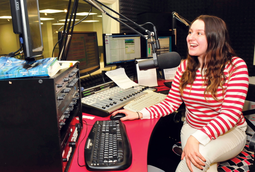 NOW HEAR THIS: University of Maine in Farmington student Hayley Smith-Rose now works at Mountain Wireless radio station True Oldies in Waterville, where she is an executive sales coordinator.