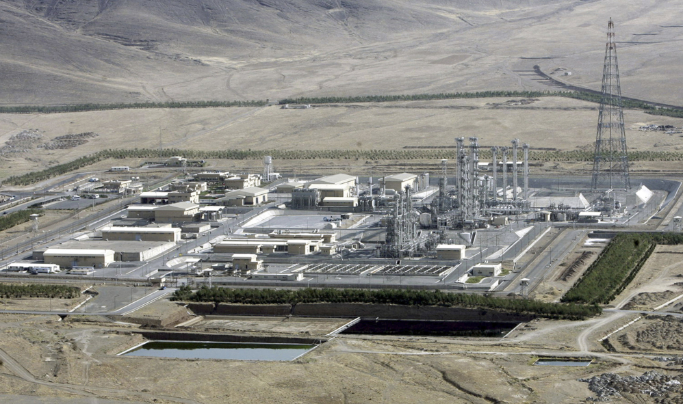 This 2006 photo shows an aerial view of a heavy-water production plant in the central Iranian town of Arak.