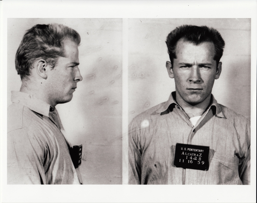 This prison transfer photo of James “Whitey” Bulger from the U.S. Penitentiary at Alcatraz, in San Francisco, is included in the documentary film, “Whitey: United States of America v. James J. Bulger.”