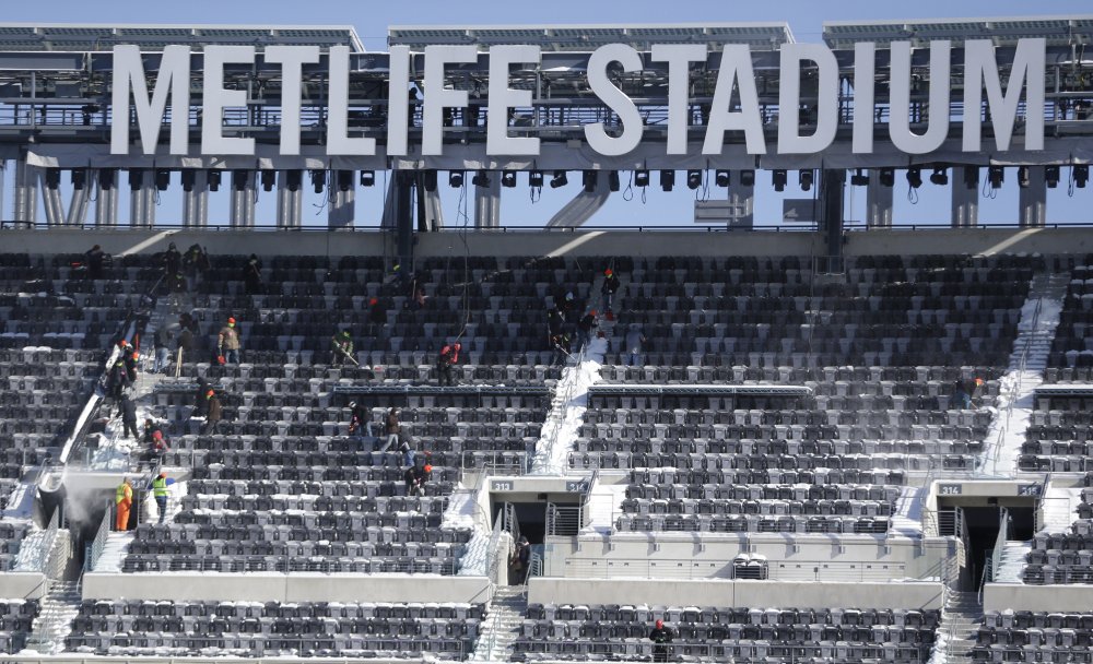 The Super Bowl on Feb. 2 will be played at MetLife Stadium in New Jersey. The NFL, however, has used its program cover and tickets to display the New York City skyline, making several New Jersey politicians unhappy.