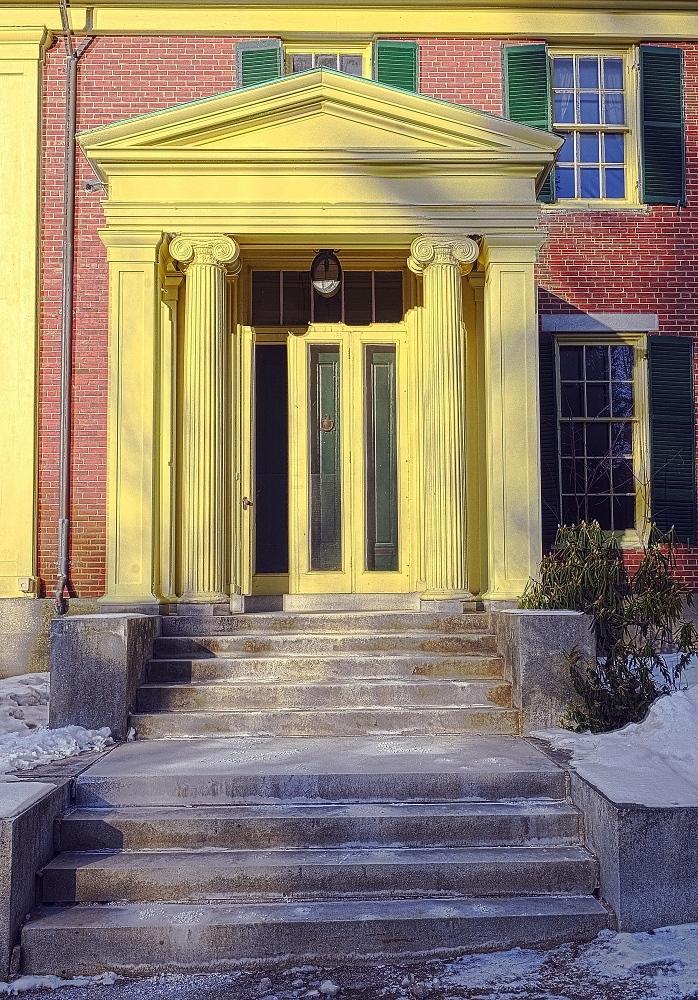 the front door of the Daniel Cony Weston House on Stone Street that’s home to the Elsie & William Viles Foundation in Augusta on Thursday January 23, 2014.