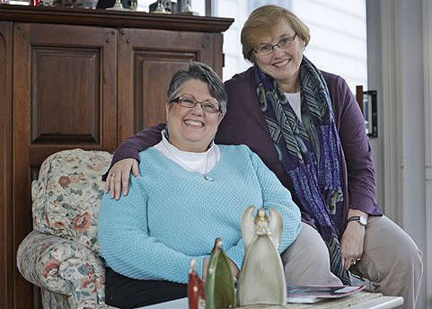 Carol Schall, left, and Mary Townley of Richmond, Va., who were married in California in 2008, are challenging Virginia's ban on same-sex marriage.