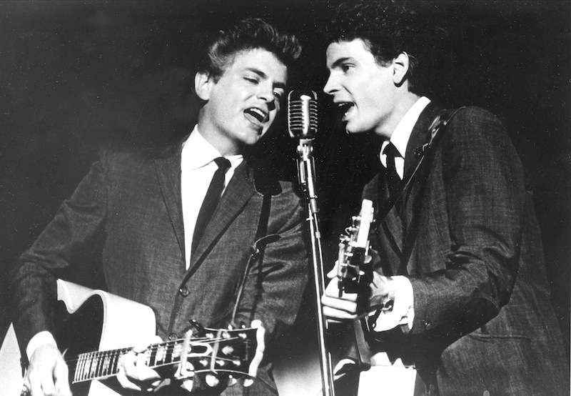 The Everly Brothers, Don and Phil, perform in 1964. Phil Everly, 74, died Friday of chronic obstructive pulmonary disease at a Burbank hospital, said his son Jason Everly.