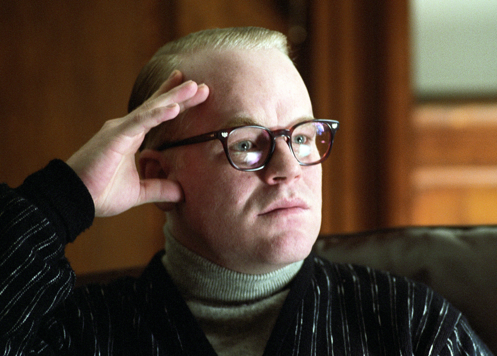 Philip Seymour Hoffman portrays author Truman Capote in a scene from the film “Capote.” Police say Oscar-winning actor Philip Seymour Hoffman was found dead in his New York apartment on Sunday. He was 46.
