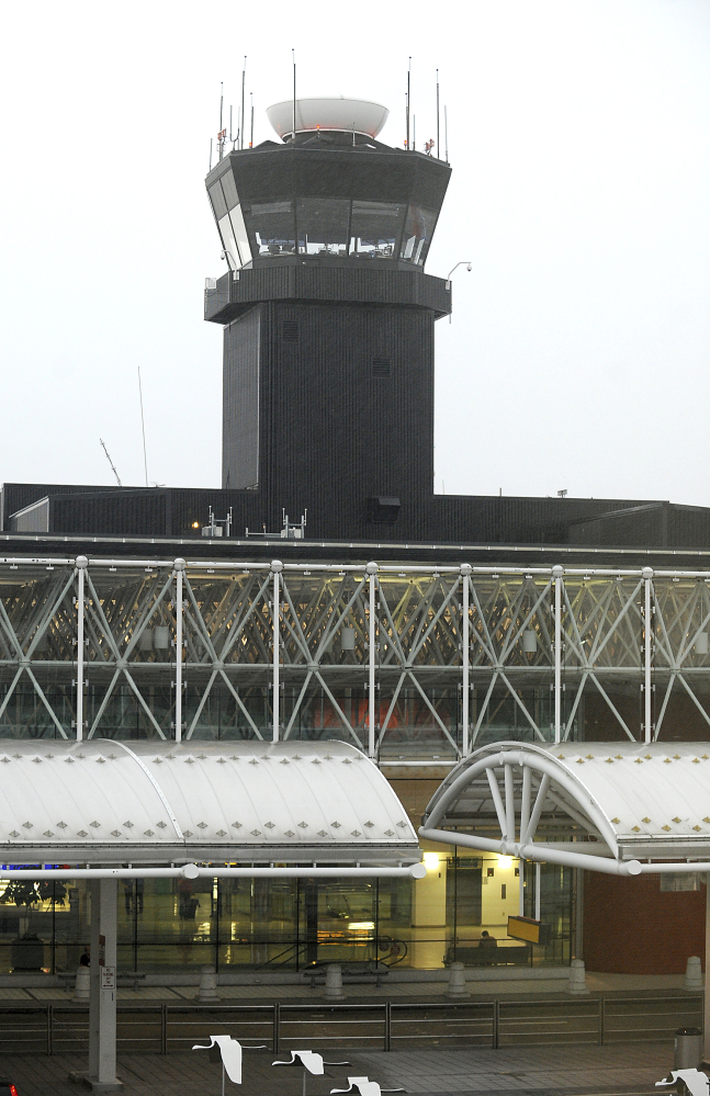 The control tower at Baltimore-Washington International Thurgood Marshall Airport where lightning strike injured an air traffic controller in September 2013.