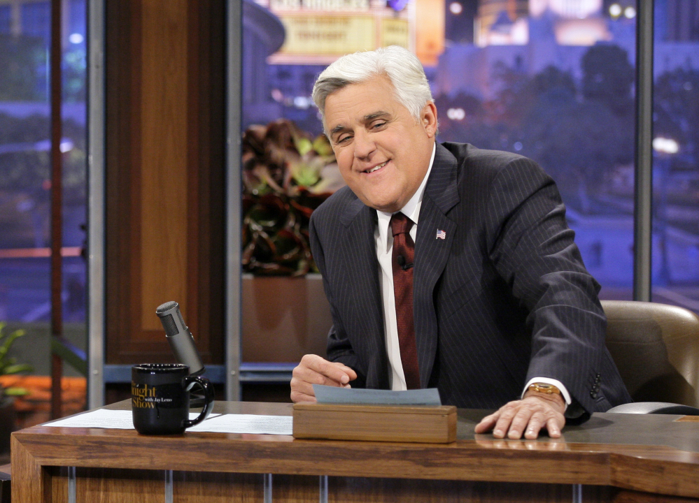 Jay Leno hosts his last episode of “The Tonight Show with Jay Leno” on Thursday.