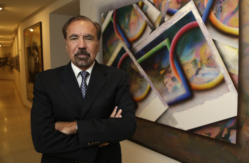 Developer and art collector Jorge Perez, poses for a photograph in his office at the Related Group, in Miami.