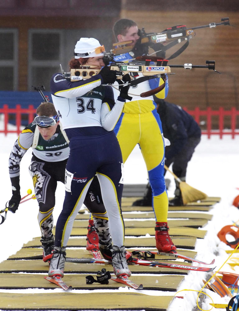 Russell Currier of Stockholm competes in a past biathlon championship held by the Maine Winter Sports Center in Fort Kent. Center officials emphasize that their purpose goes beyond training world-class athletes to benefiting communities and encouraging young athletes.