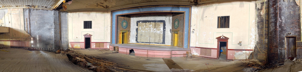 Staff photo by Joe Phelan This panorama made from several photos taken on Friday February 7, 2014 shows the Colonial Theater in Augusta.