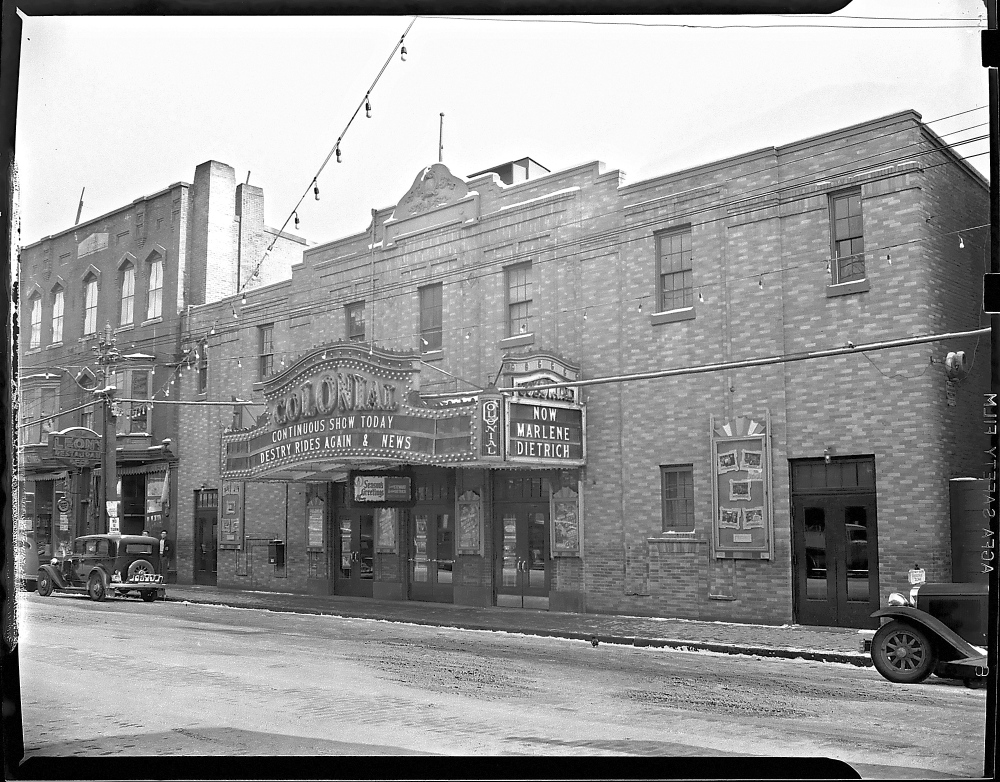 Staff file photo This 1940 Kennebec Journal staff file photo shows the Colonilal Theater in Water Street in downtown Augusta.