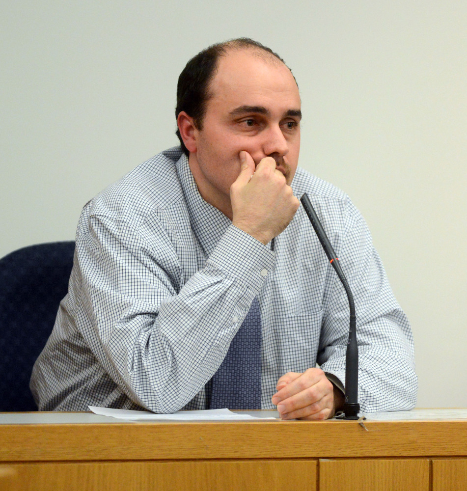 William Cormier, charged with first-degree murder in the death of former Pensacola newspaper reporter Sean Dugas, testifies in his own defense Wednesday, in Pensacola, Fla.
