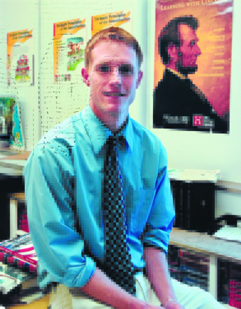 Original: Morning Sentinel staff photo HOME AGAIN: Luke Hartwell grew up in Bingham and attended area schools before going to college in New Hampshire. Hartwell has returned to his hometown and now teaches government and history classes at Upper Kennebec Valley Area High School.