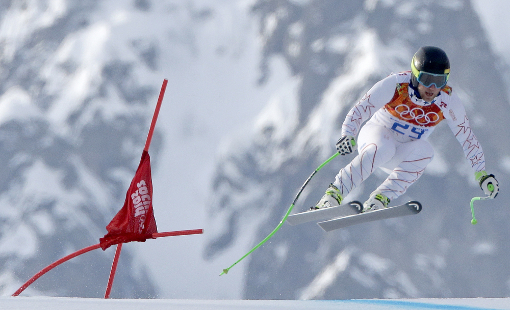 United States’ Andrew Weibrecht makes a jump to win the silver medal in the men’s super-G.