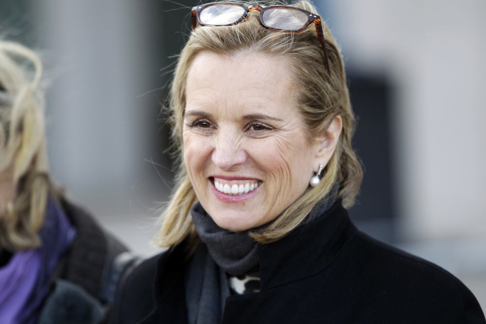 Kerry Kennedy leaves Westchester County courthouse in White Plains, N.Y., in this Feb. 26, 2014, photo.