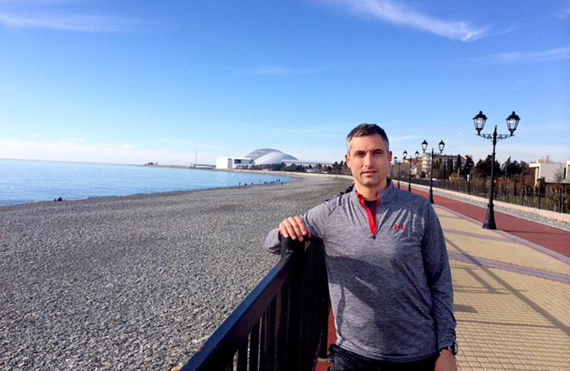 Peter Carlisle of Cape Elizabeth, pictured in Sochi, said the sentiment is growing more positive by the day.