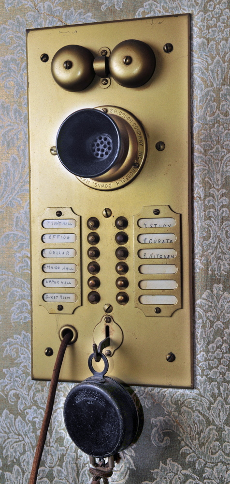 NEW BUSINESS: Zardus Art of Massage and Wellness Spa in Gardiner still has some antique features, like this intercom from when the building was the rectory for St. Joseph’s Catholic Church.