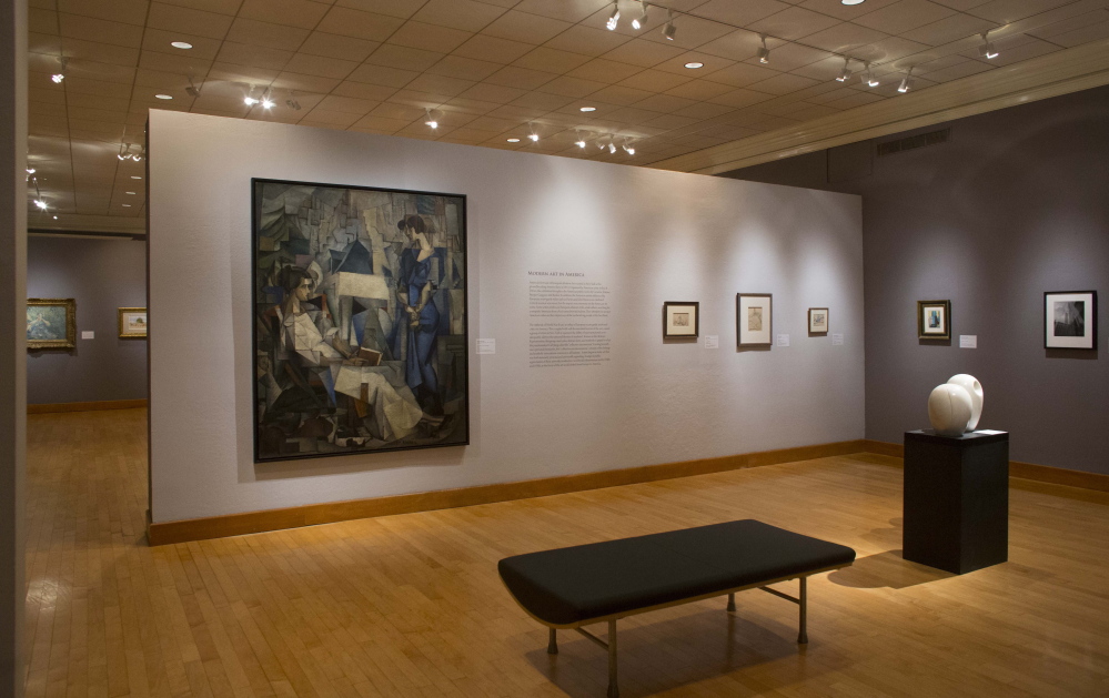 Two of John Marin’s sketches are currently exhibited, center right, in the Jackson T. Stephens Gallery of the Arkansas Arts Center in Little Rock. Ann Prentice Wagner, the curator who will be interpreting a gift of nearly 300 works by the artist, studied Marin as part of her dissertation.