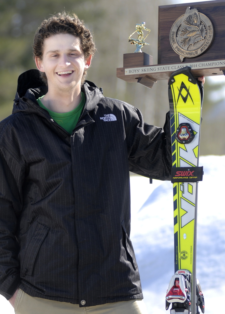 Staff photo by Andy Molloy Maranacook Community High School senior Alec Daigle is the Kennebec Journal's mens nordic skier of the year.