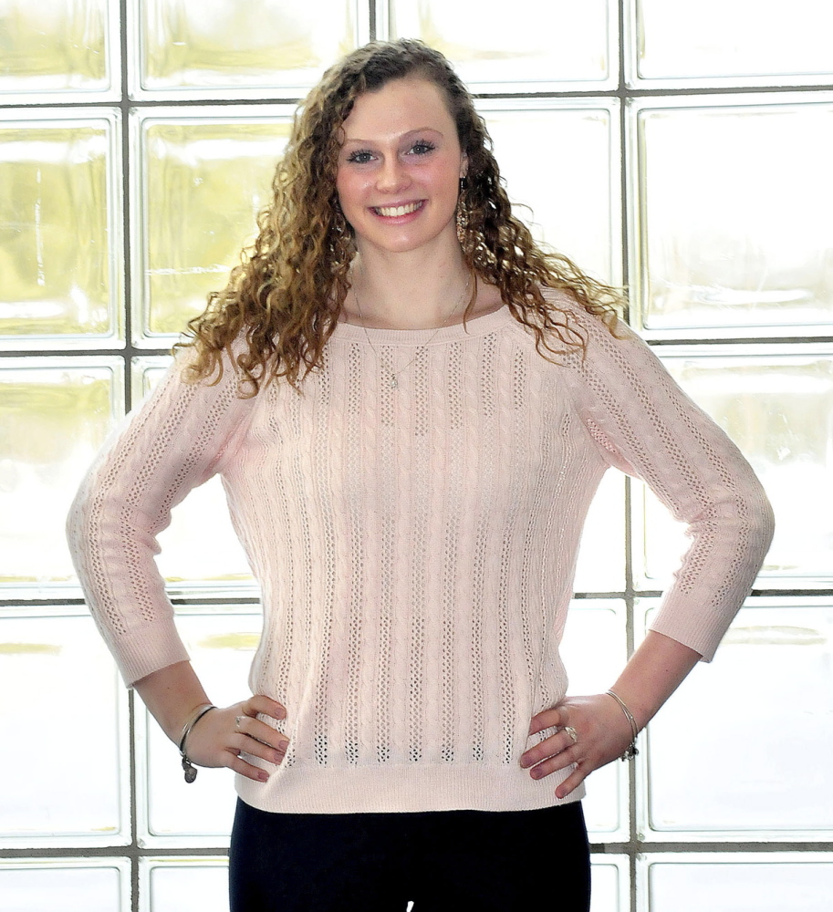 Staff photo by David Leaming Kristy Prelgovisk is Morning Sentinel Girls Swimmer of the Year.