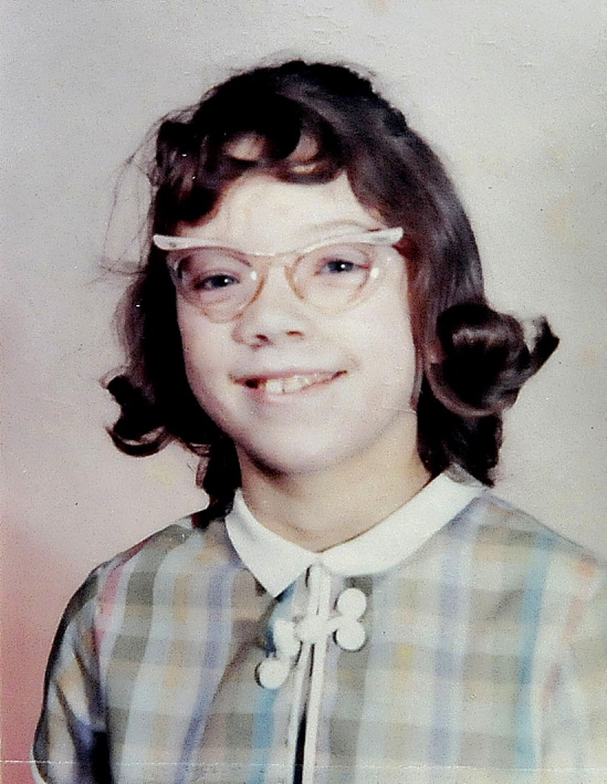 In School: Amy Calder in the early 1960s.