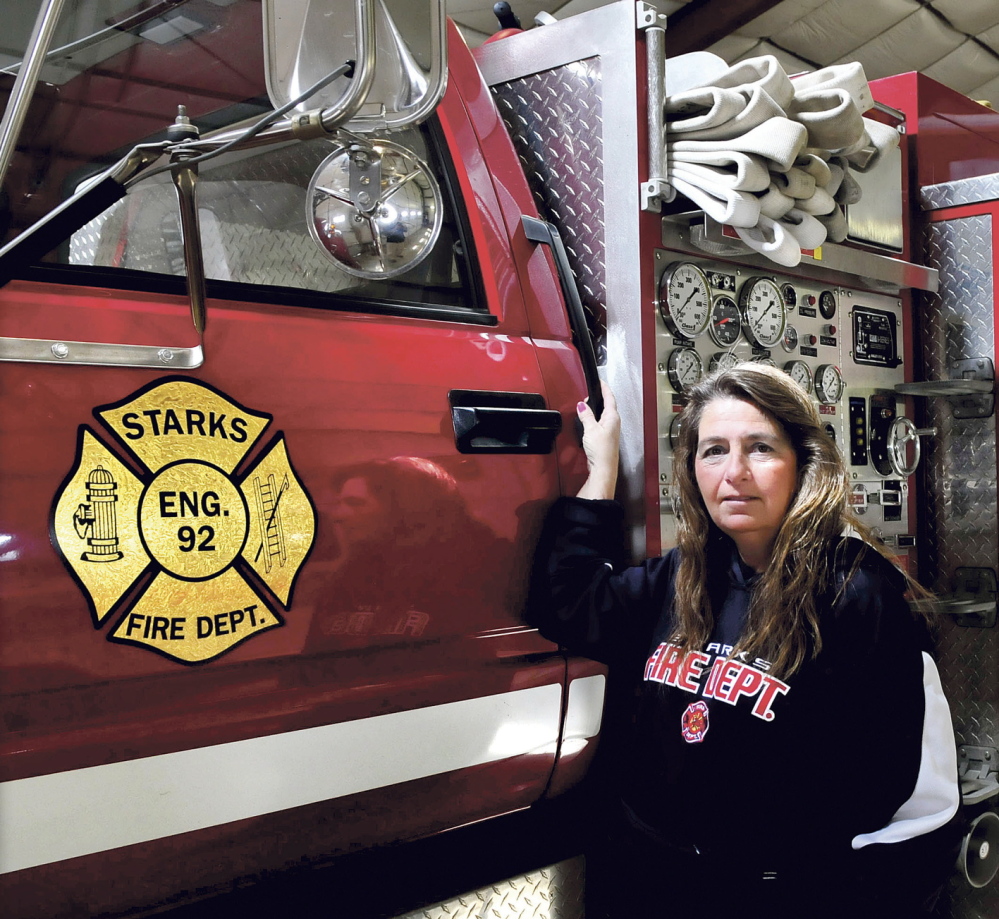 HELP WANTED: Starks Fire Chief Julie Costigan is hoping more residents will step up to volunteer for the department on Monday.