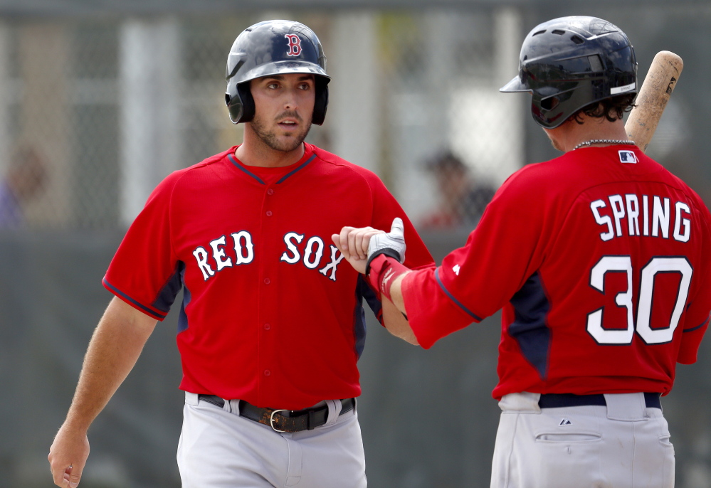 Turnaround: Travis Shaw, a first baseman in the Boston Red Sox farm system, had a difficult 2013 season with the Portland Sea Dogs. But a strong Arizona Fall League showing helped Shaw entering spring training.