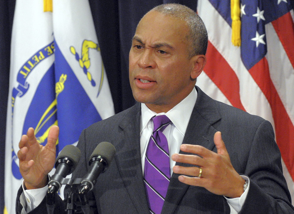 GUEST SPEAKER: Massachusetts Gov. Deval Patrick, seen in this January file photo, will speak at Colby College’s commencement May 25.