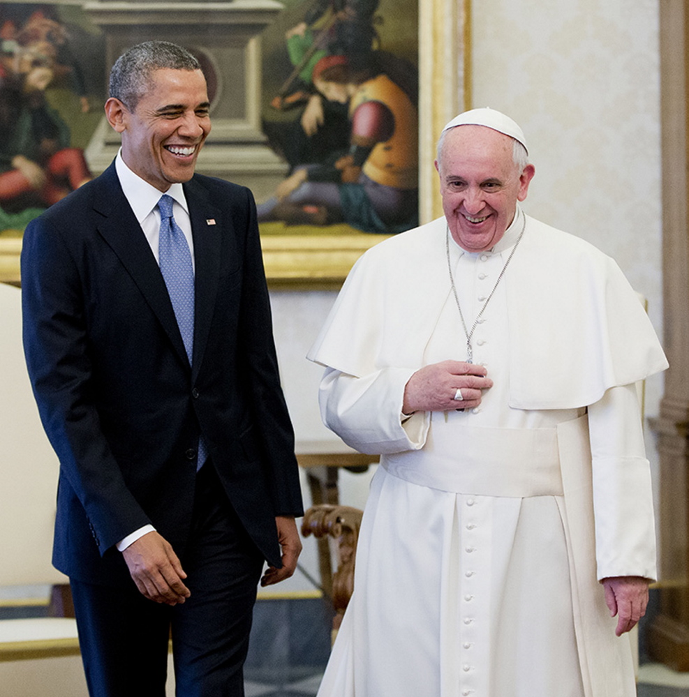 US President Barack Obama met with Pope Francis Thursday at the Vatican.