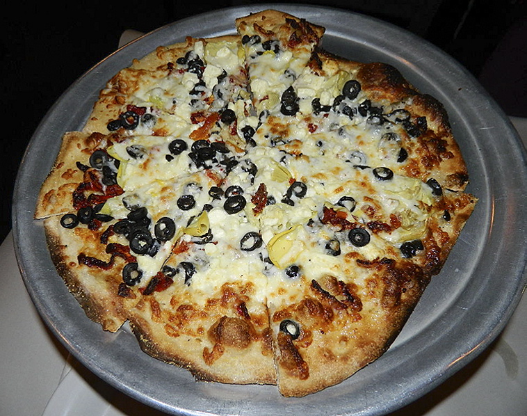 Mediterranean Pizza at Bricks Restaurant