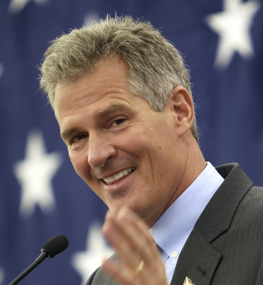 Former Massachusetts Sen. Scott Brown is seeking the Republican nomination in New Hampshire.