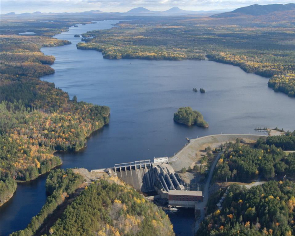 HARRIS STATION DAM: This area, on Indian Pond, is where a maintenance man for owner Brookfield Renewable Energy Group was seriously injured and a Rhode Island man was killed Friday when the roof of a garage in housing owned by the company collapsed under 4 feet of snow.