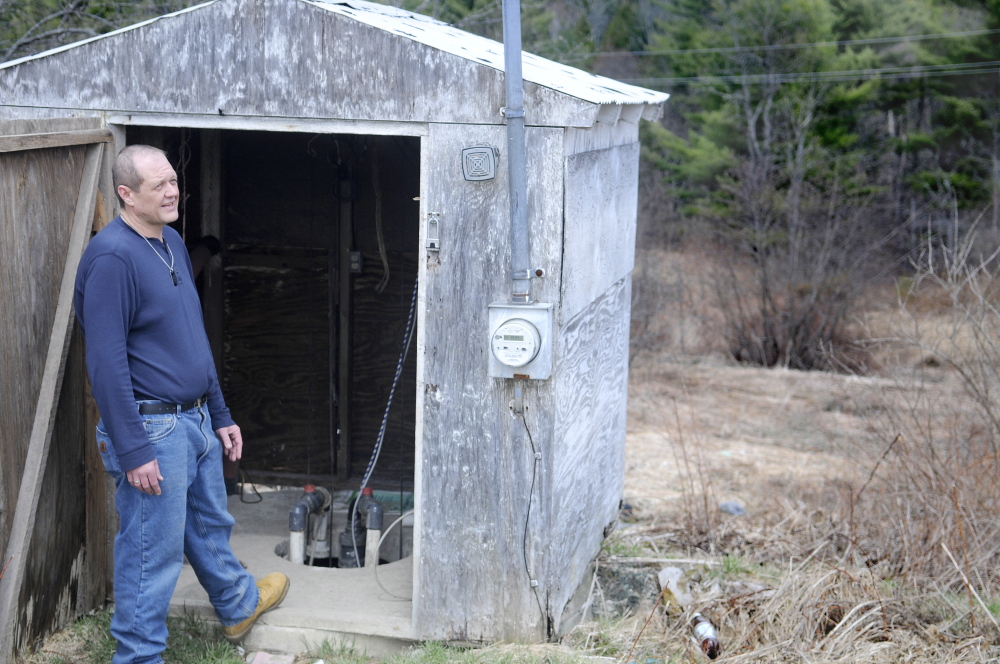 NO WATER: John Wilson says a sewer pump at his Richmond trailer park is disabled, leaving residents without water and sewer service because of contamination of a nearby stream.