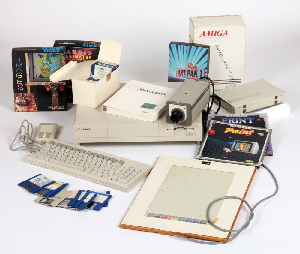 Commodore Amiga computer equipment used by Andy Warhol 1985-86.