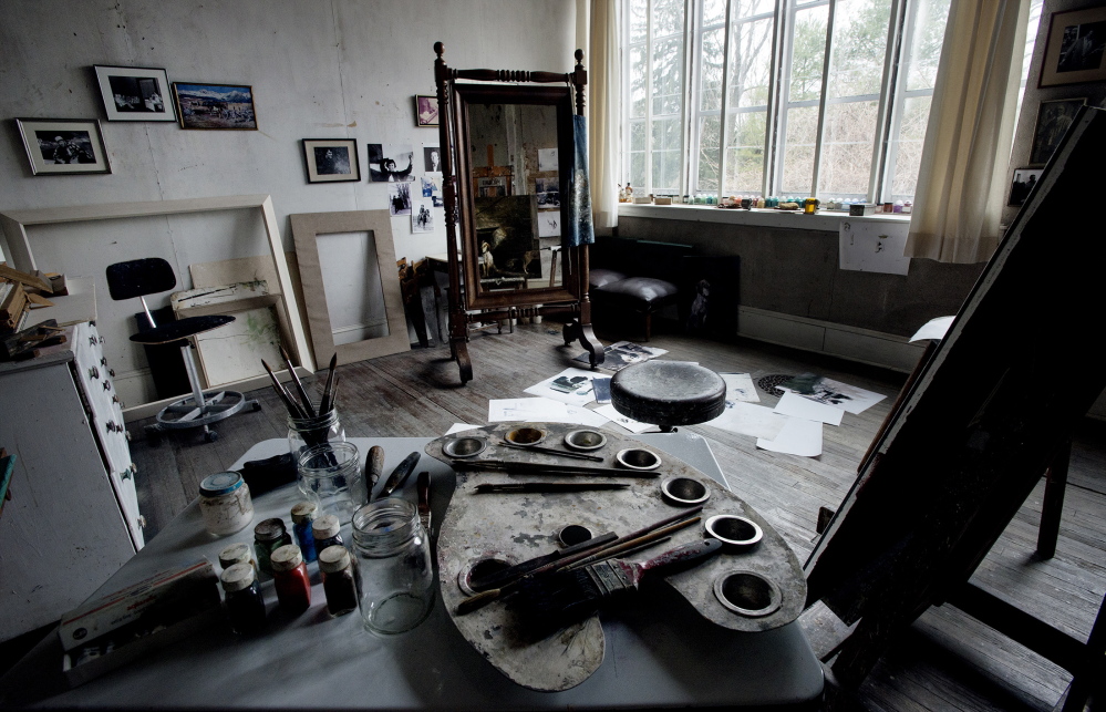 The studio of late artist Andrew Wyeth is seen in Chadds Ford, Pa. Wyeth’s studio is now part of the Brandywine River Museum.