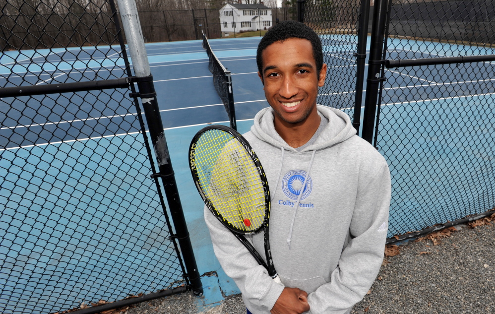 YOUNG Talent: Colby College tennis player Carl Read.