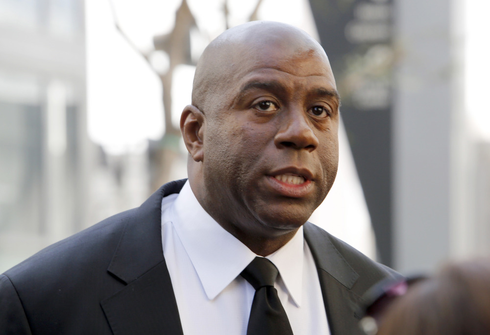 Los Angeles Lakers player Earvin “Magic” Johnson is calling upon NBA Commissioner Adam Silver to “come down hard” on Los Angeles Clippers owner Donald Sterling.
