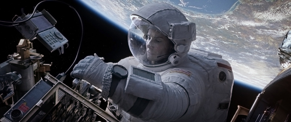 This film image released by Warner Bros. Pictures shows Sandra Bullock in a scene from "Gravity." (AP Photo/Warner Bros. Pictures)