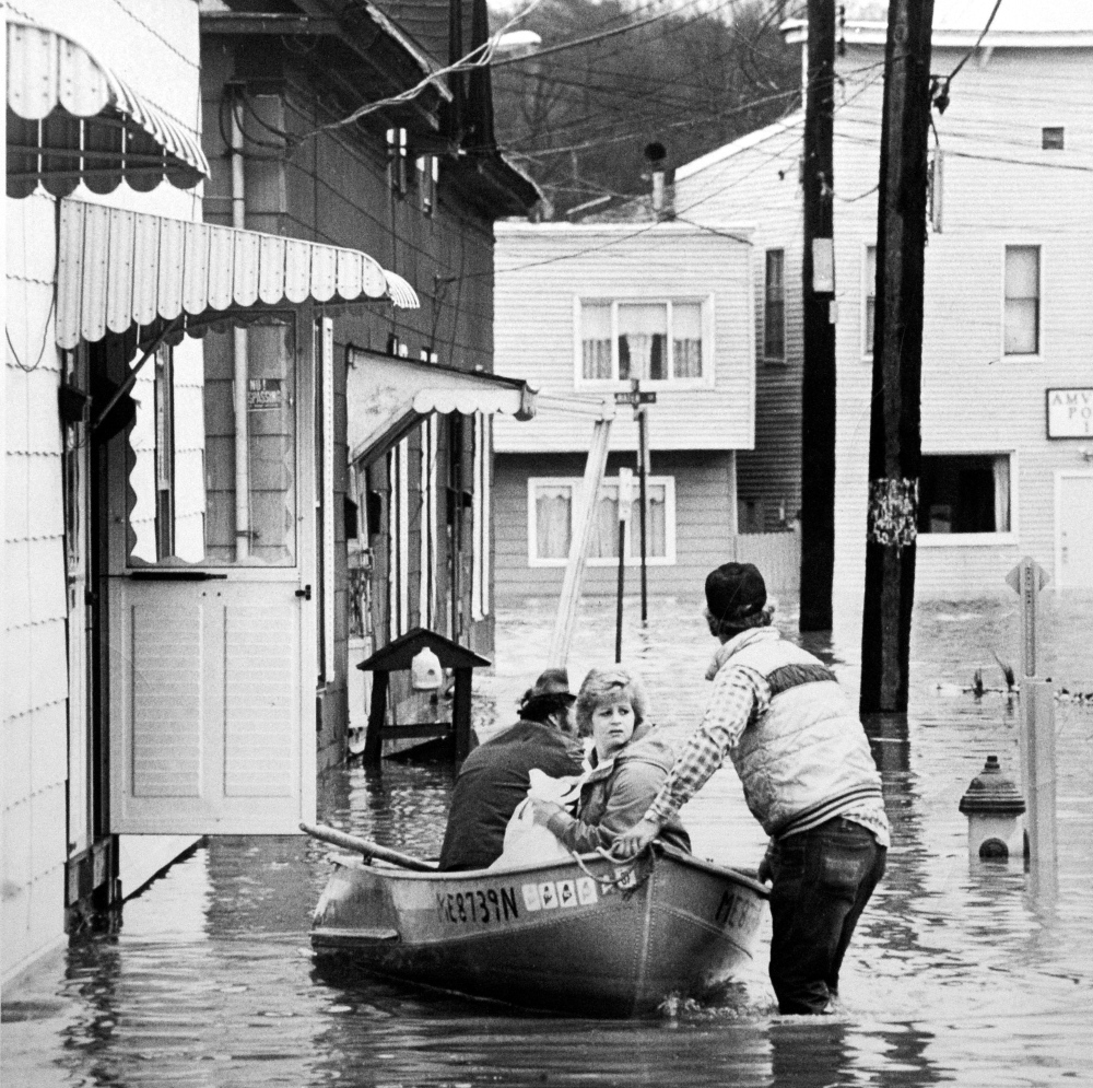 History: This file photo from the April 1987 flood shows the Bond Street Historic District that was recently added to the national Register of Historic Places.