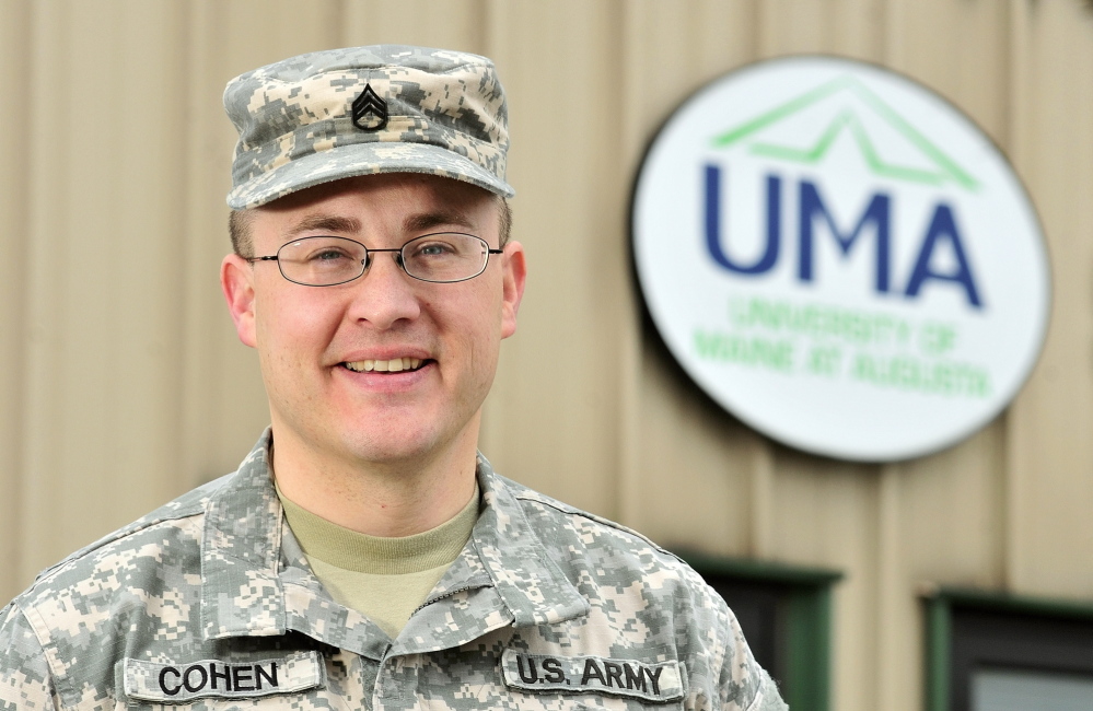 DISTINGUISHED STUDENT: Maine Army National Guard Staff Sgt. Ron Cohen is one of the University of Maine at Augusta’s distinguished students who will be honored Saturday during commencement exercises.