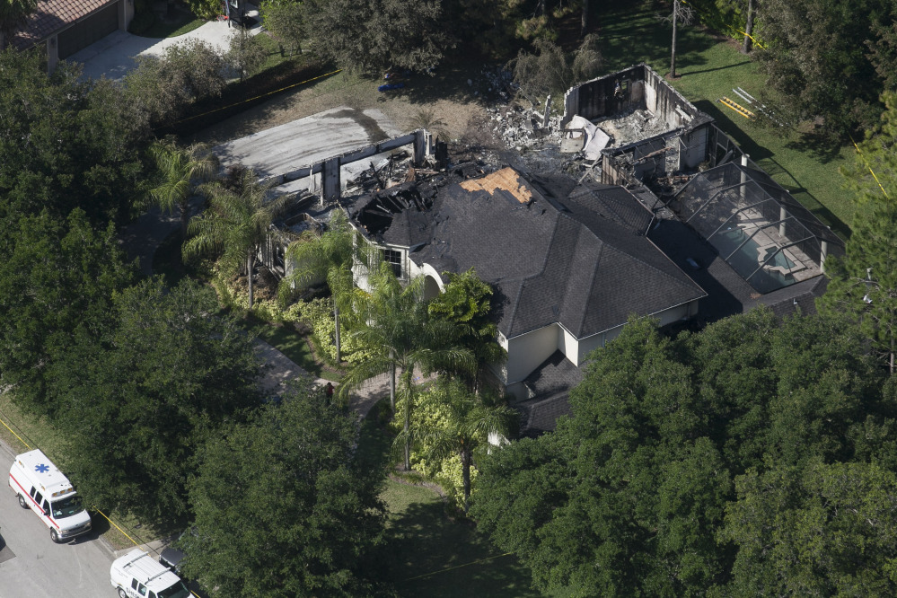 Authorities have said they think the fire at the Tampa mansion was intentionally set and that they found fireworks inside the home.